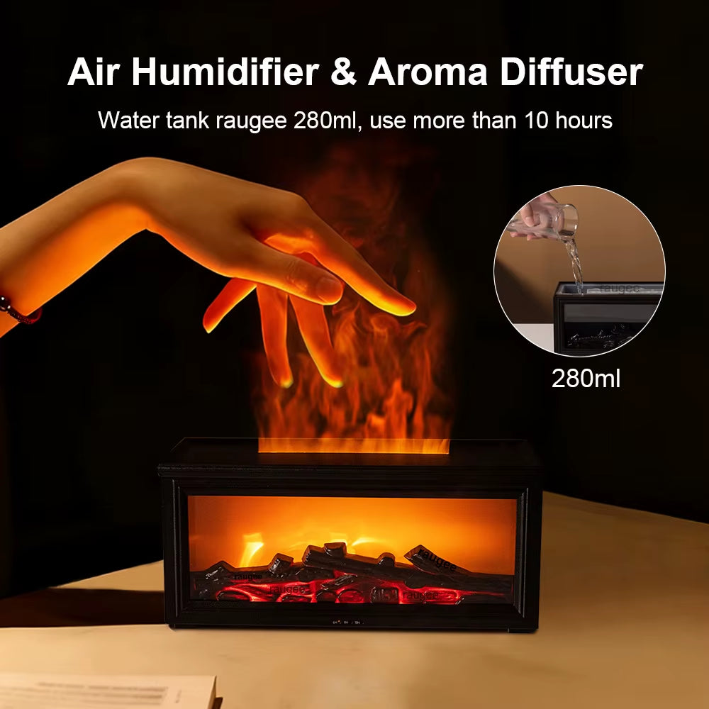 Transform Your Space with the Aroma Air Humidifier: A Stylish Flame Effect Essential Oil Diffuser with Remote Control