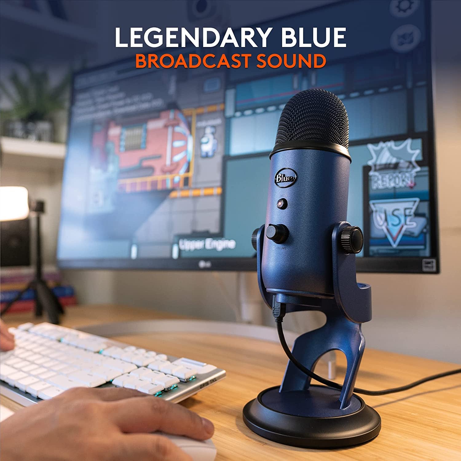 Logitech Creators  Yeti USB Microphone for Gaming, Streaming, Podcast, Youtube, Discord, PC, Studio Sound, Plug & Play-Midnight