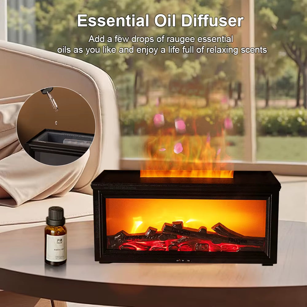 Transform Your Space with the Aroma Air Humidifier: A Stylish Flame Effect Essential Oil Diffuser with Remote Control